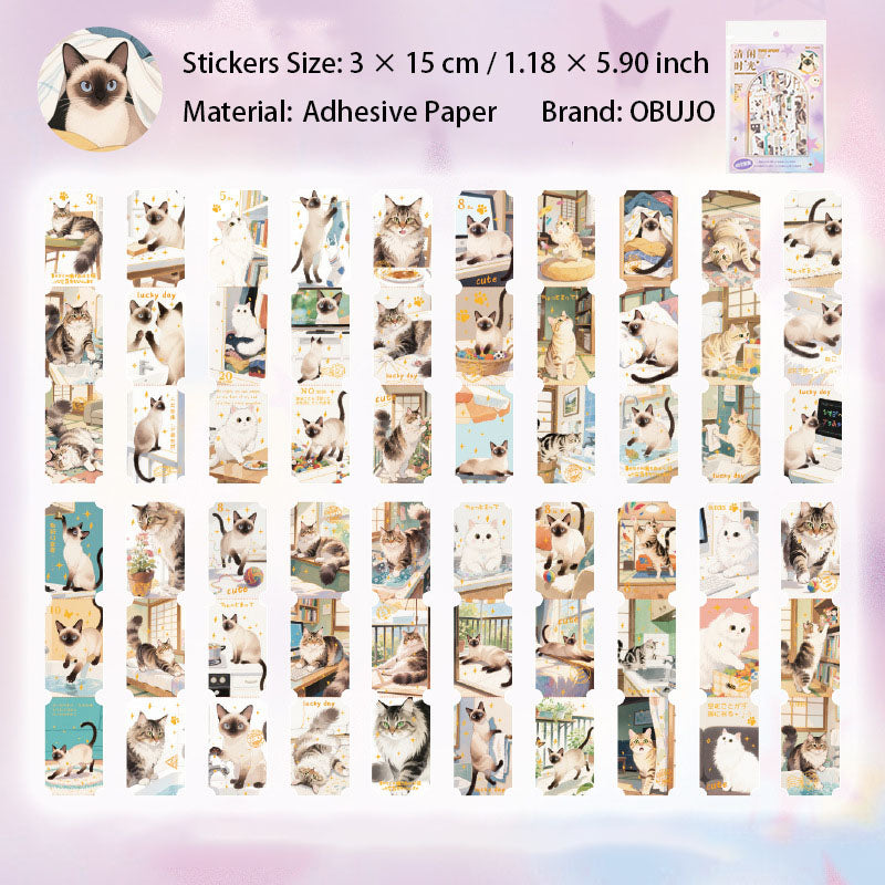 20 Sheets Cat Themed Stickers MPPX