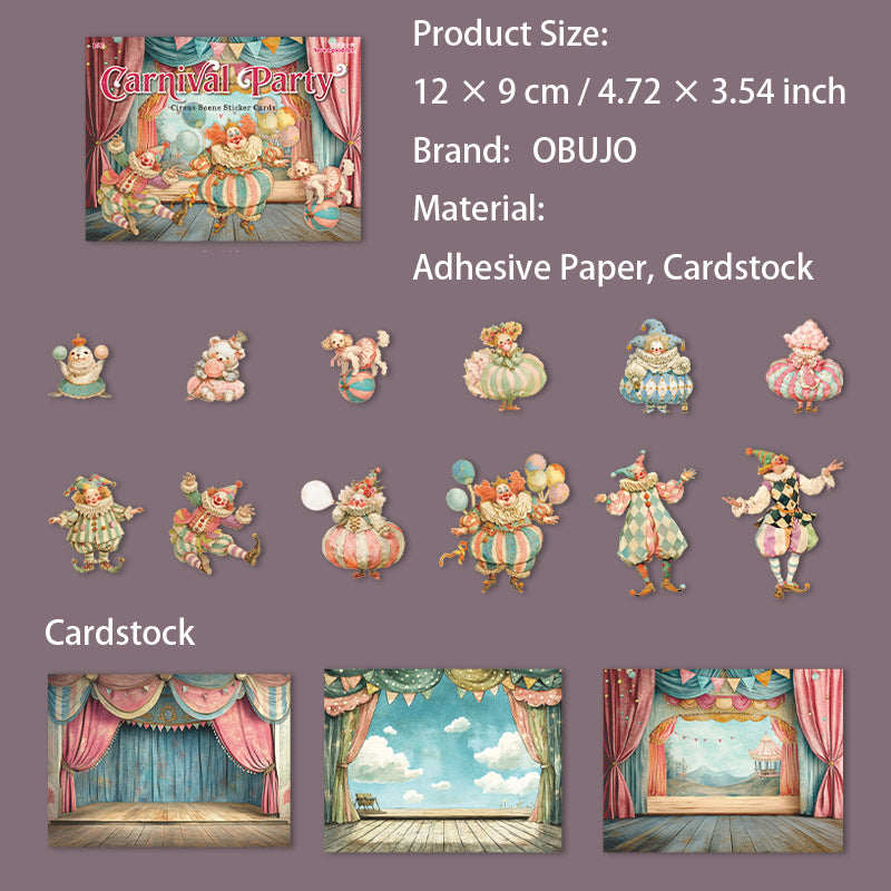 15 Pcs Joker Themed DIY Stickers and Paper Kit JNHPD