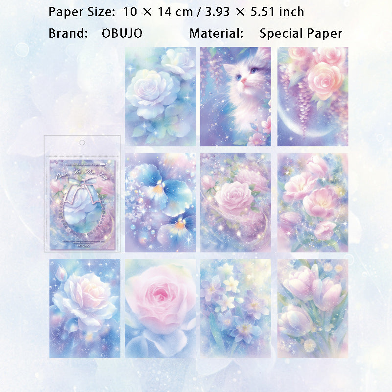 30 Pcs Floral Scrapbook Paper YZHM