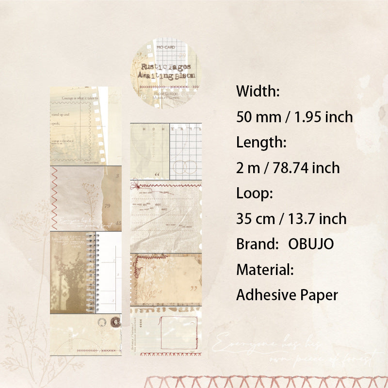 1 Roll Vitnage Collage Stikcers Tape ZJPTG