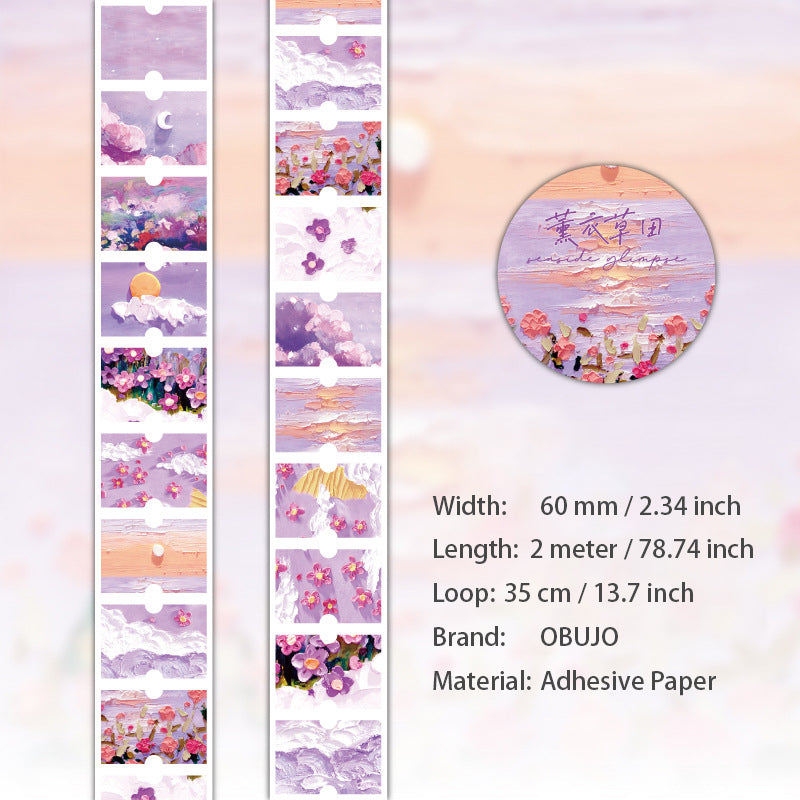 1 Roll Natural Landscape Stickers Tape BJYJ