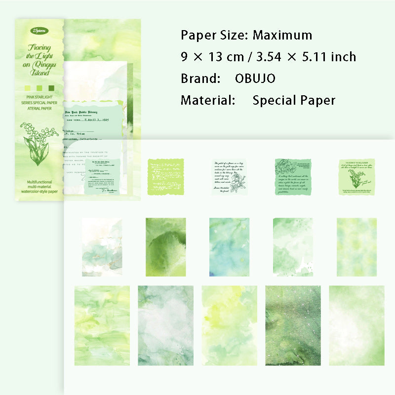 25 Pcs Watercolor Basic Journal Paper FCXH