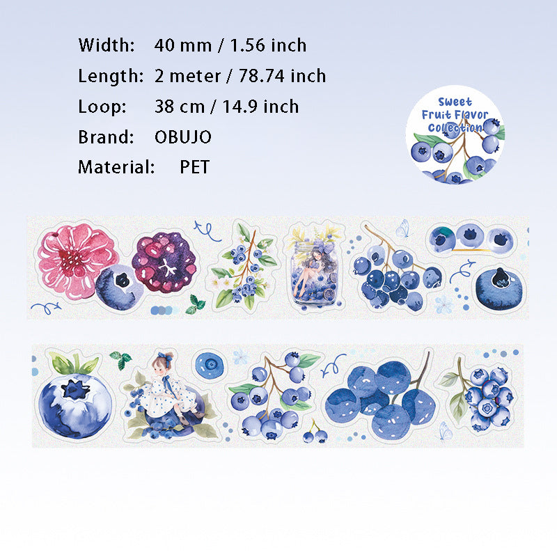 1 Roll Fruit PET Stickers Tape TTGWJ