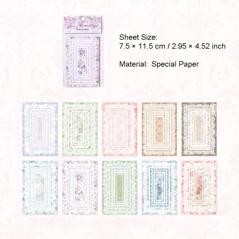 10 Pcs Border Frame Stickers XDXH