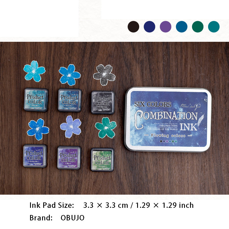 6 Pcs Watercolor Ink Pad Set LDSC