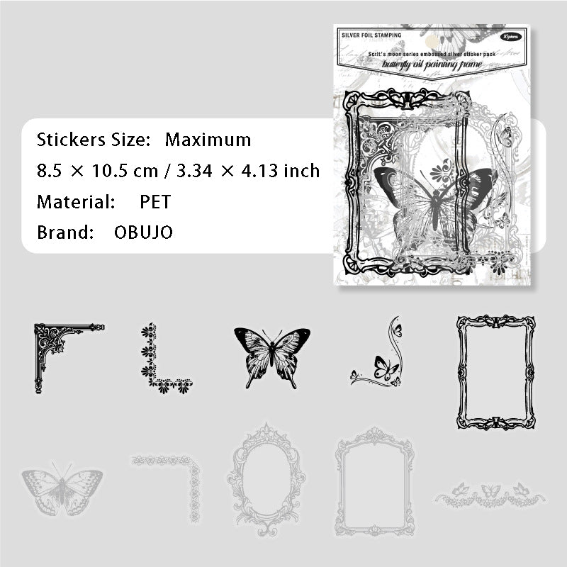 10 Pcs Vintage Frame Border PET Stickers SKLTYL