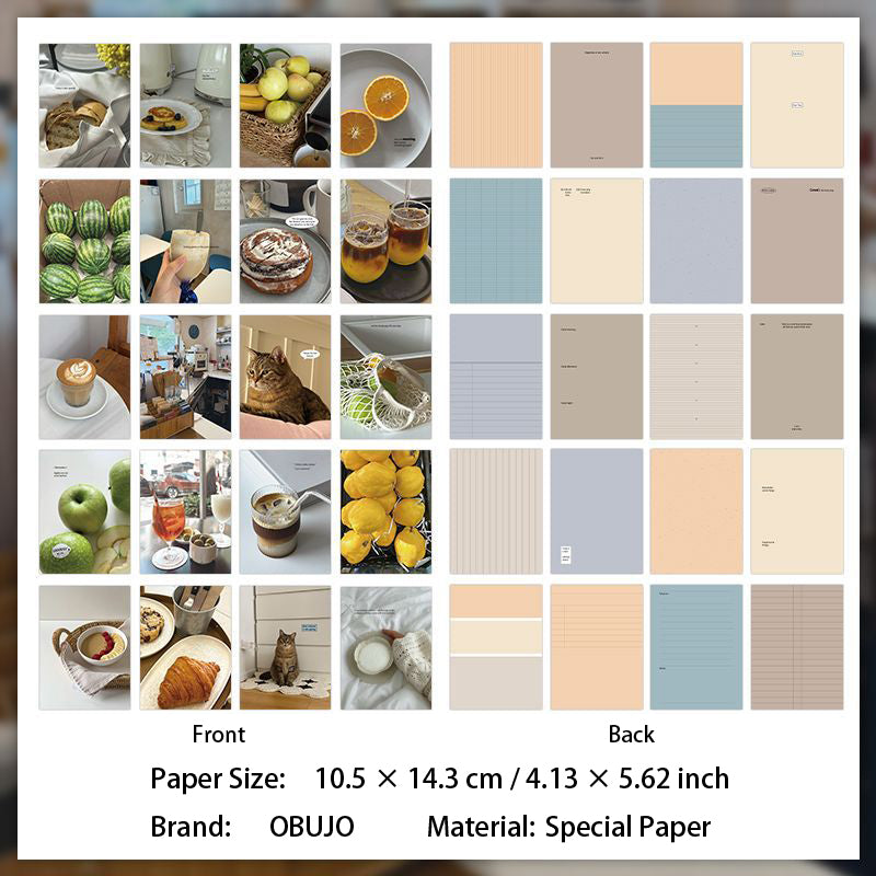 40 Pcs Aesthetic Journal Paper KRJX