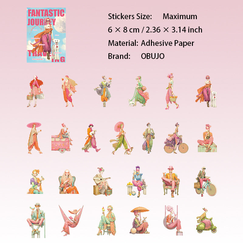 25 Pcs Fantasy Journal Stickers QHZL