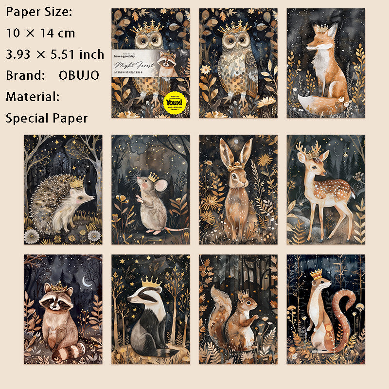 30 Pcs Woodland Animal Journal Paper YMSL