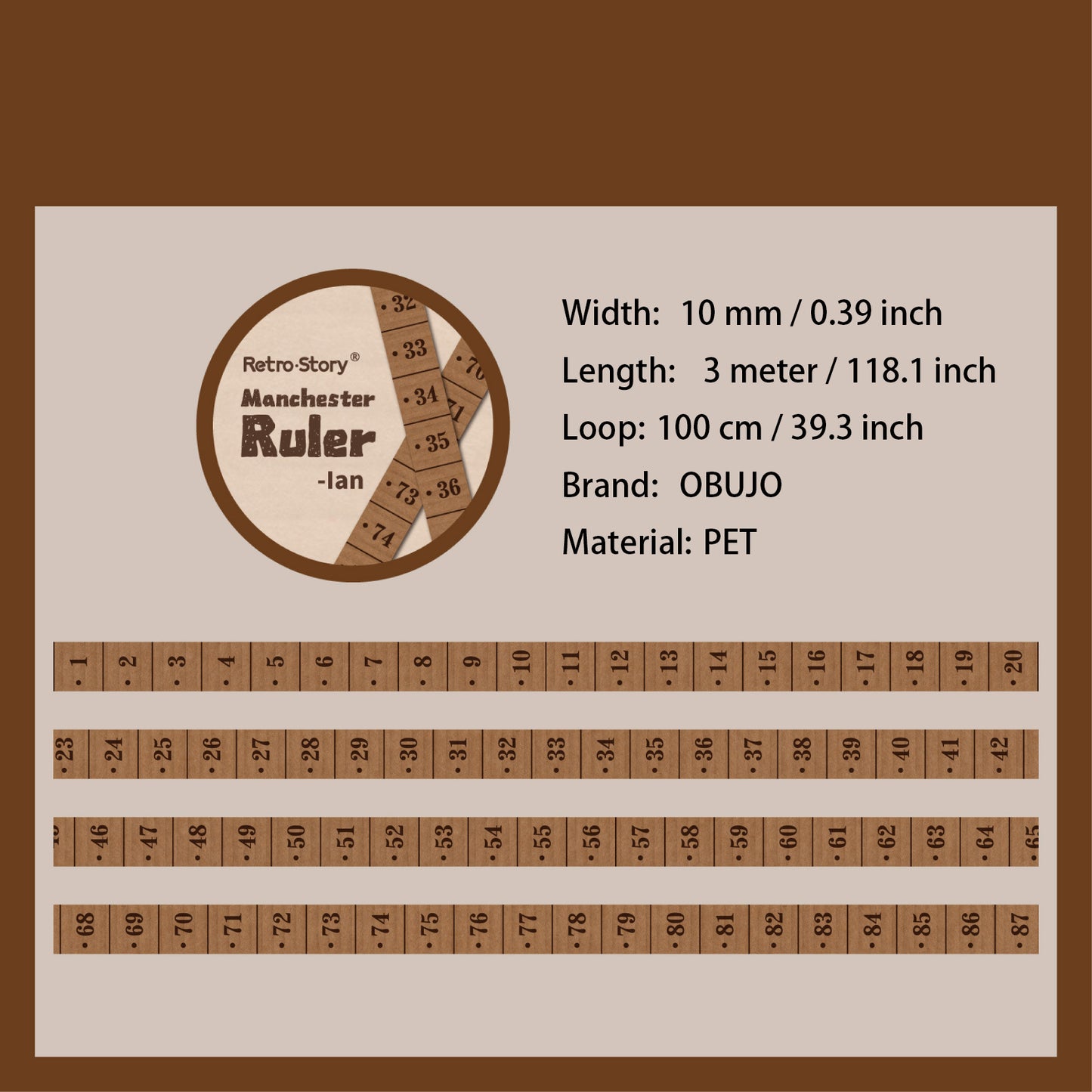 1 Roll Tape Measure PET Tape MCJC