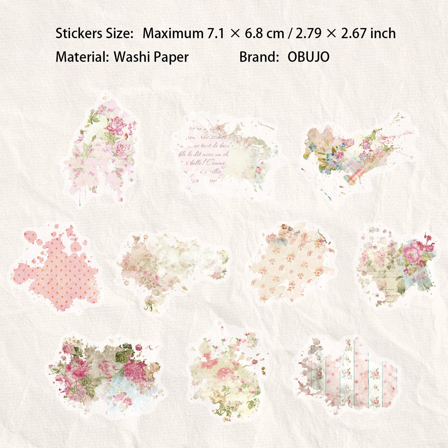 20 Pcs Watercolor Fragments Washi Stickers CYXL