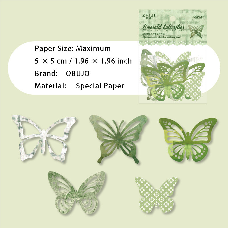 30 Pcs Hollow Cutout Scrapbook Paper TKZJ