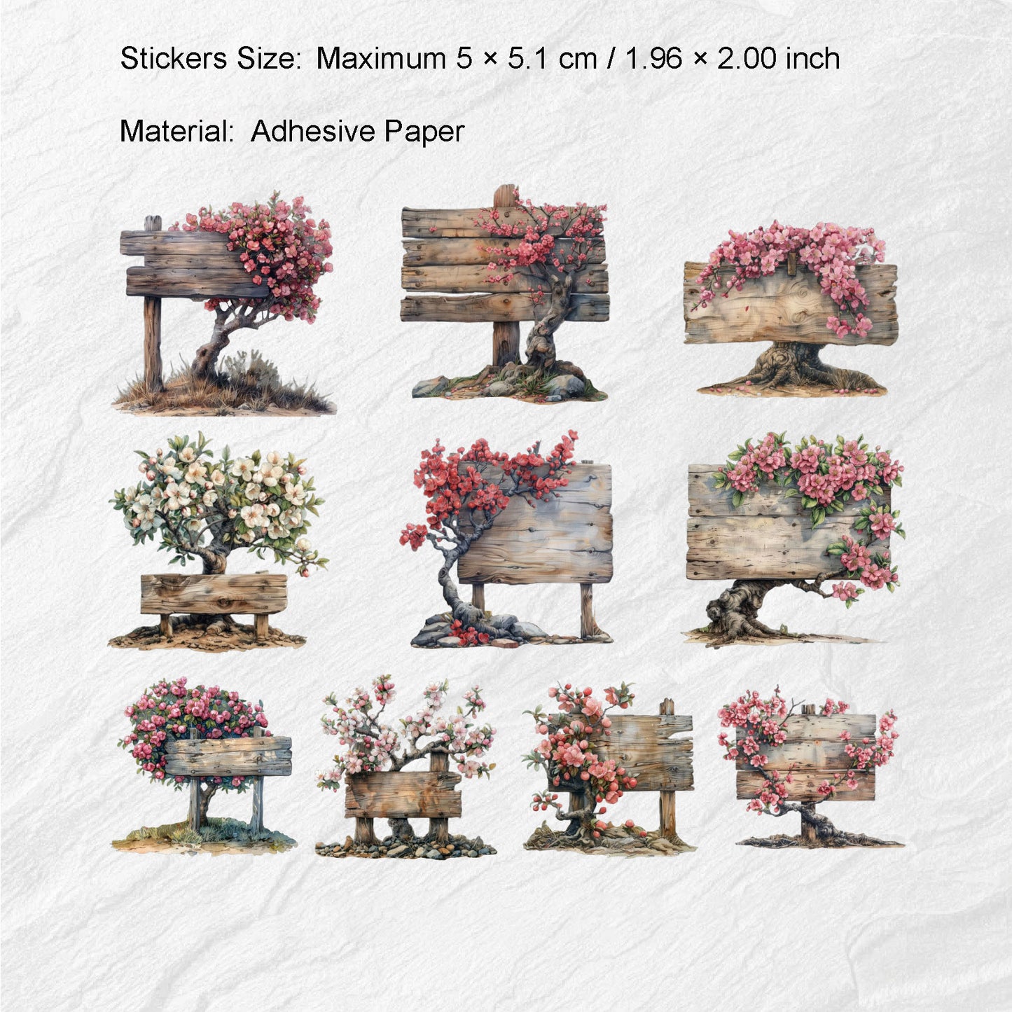 10 Pcs Orchard Theme PET Stickers PJXL