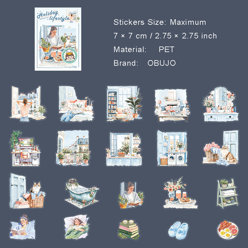 20 Pcs Travel PET Stickers JQSHFS
