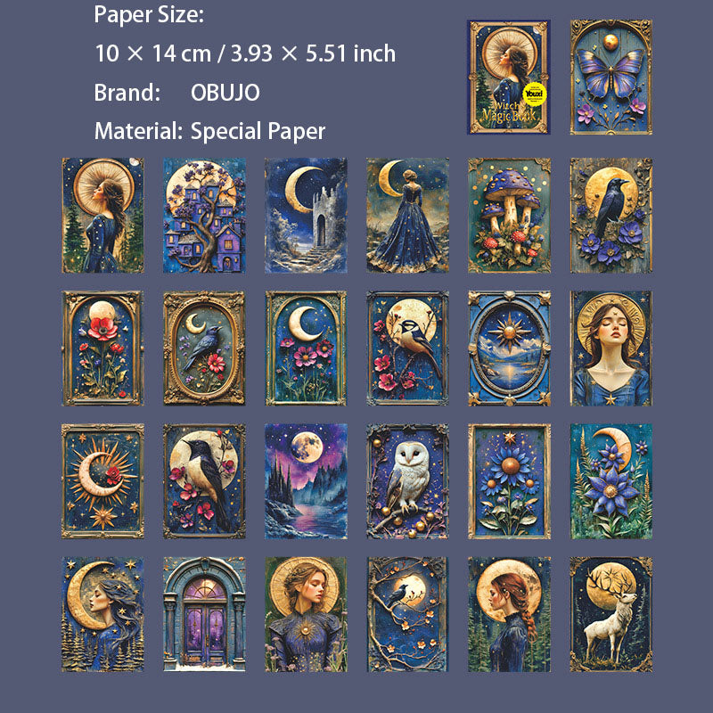 20 Sheets Magic Theme Journal Paper NWDMF