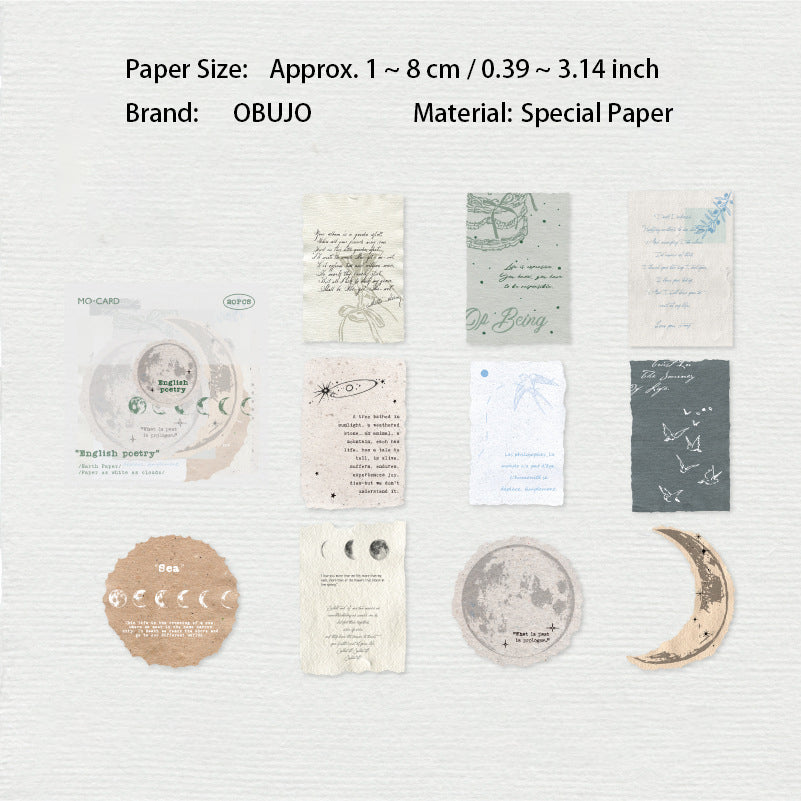 20 Pcs Vintage Quote Journal Paper YTDZJ