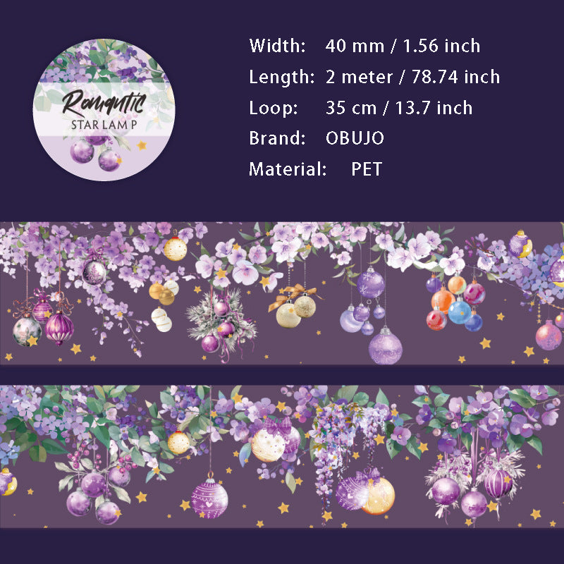 1 Roll Glitter Light Lamp PET Tape LMXD