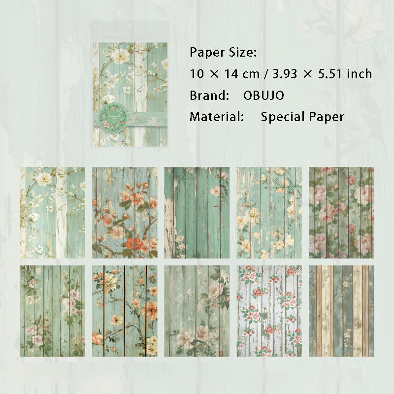 30 Pcs Wooden Color Scrapbook Paper MSZJ