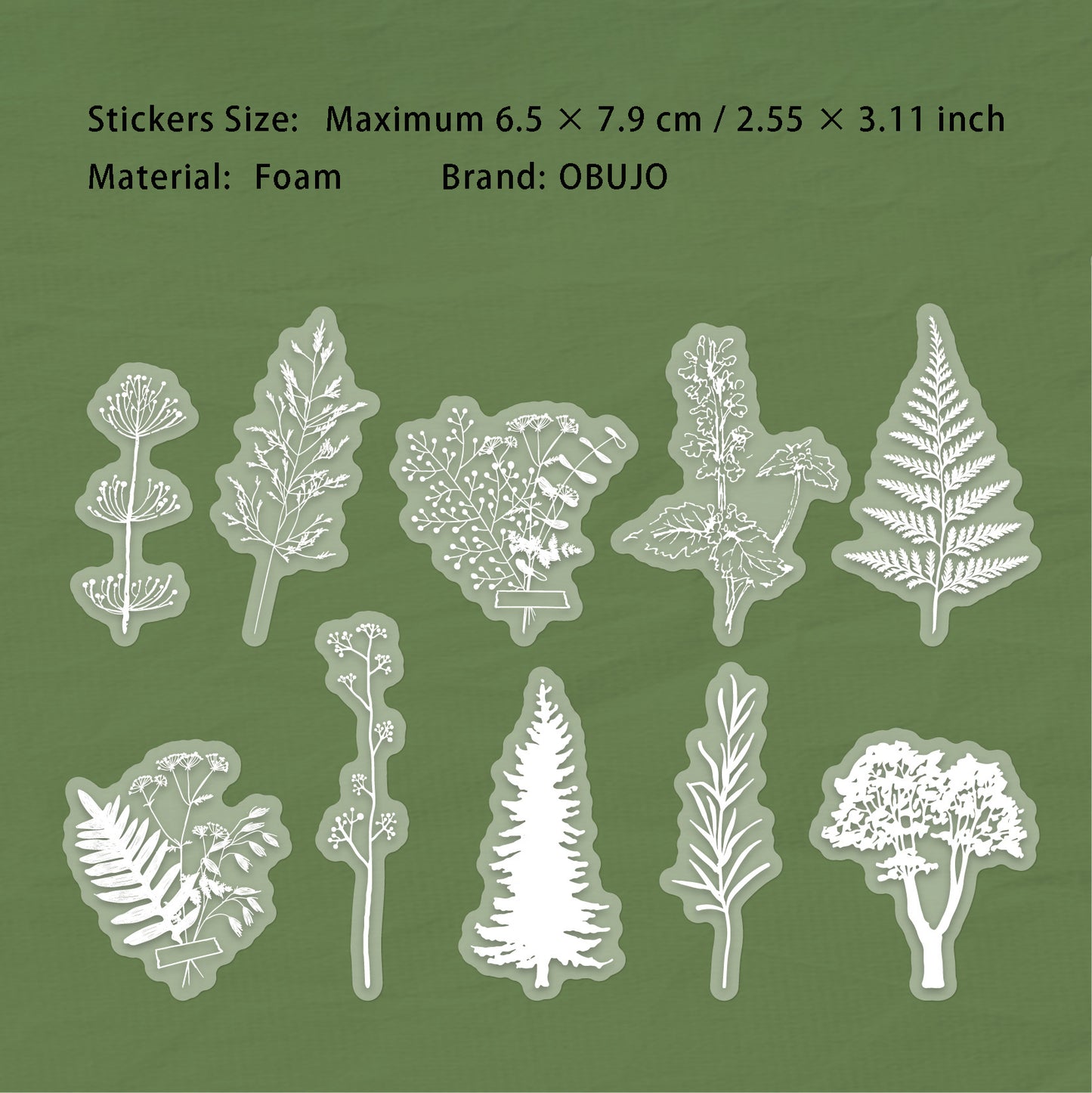 10 Pcs Flower Foam Stickers BWXL