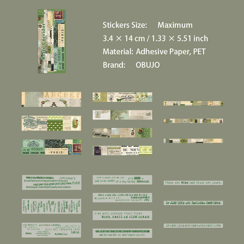 20 Pcs Vintage Junk Journal Stickers FGCL