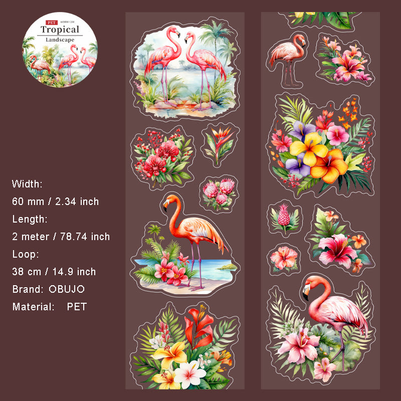 1 Roll Wildland Landscape PET Stickers Tape RDJG