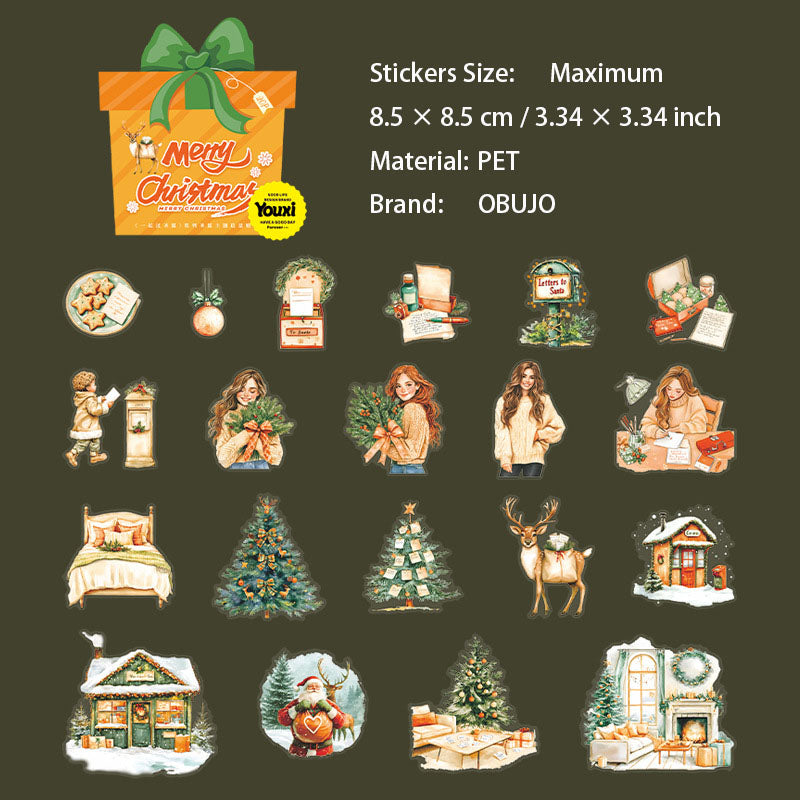 20 Pcs Christmas PET Stickers YQGSD