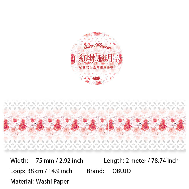 1 Roll Floral Cutout Lace Washi Tape LSHT