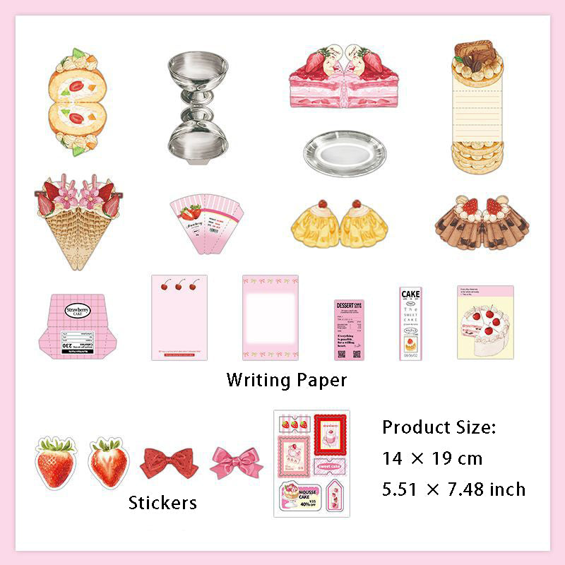 24 Pcs Food Theme Junk Journal Paper and Stickers Kit XXMC