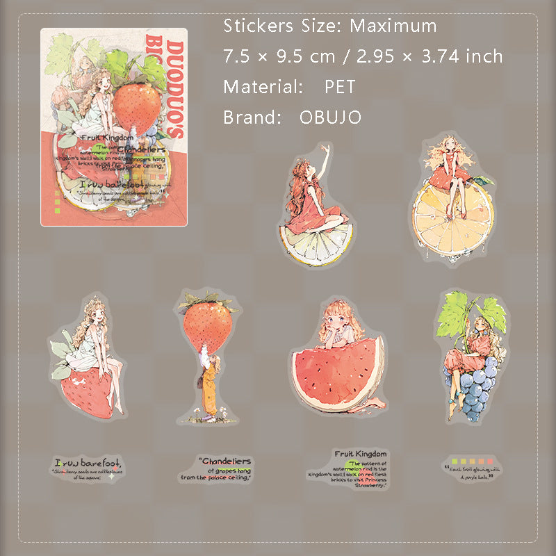 20 Pcs Fantasy Girl PET Stickers DDDSJ
