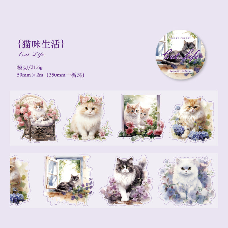 1 Roll Pre-cut PET Tape Stickers LMSH