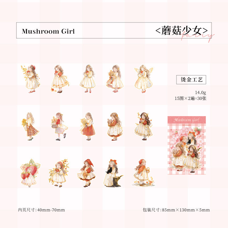 30 Pcs Litlte Fairy Tale PET Stickers THSL