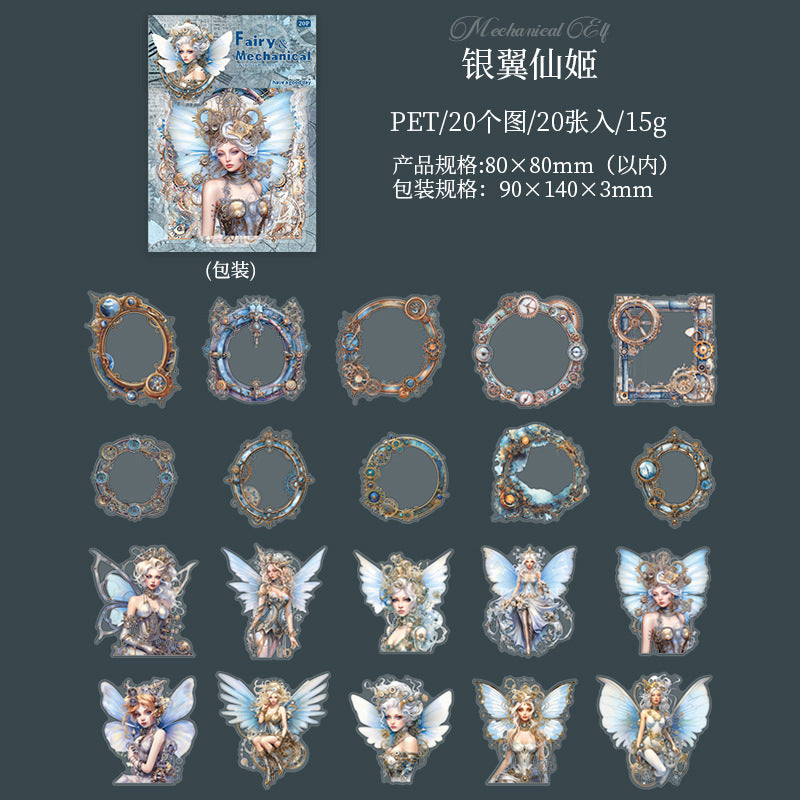 20 Pcs Fairy PET Stickers JXJL