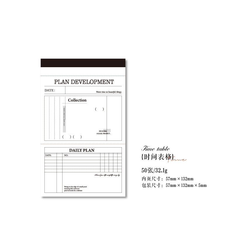 50 Pcs Vintage Scrapbook Notepad SYYQ