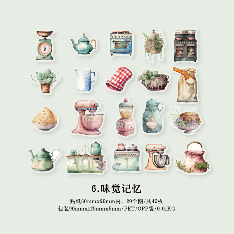 40 Pcs Creative PET Stickers ZRZY