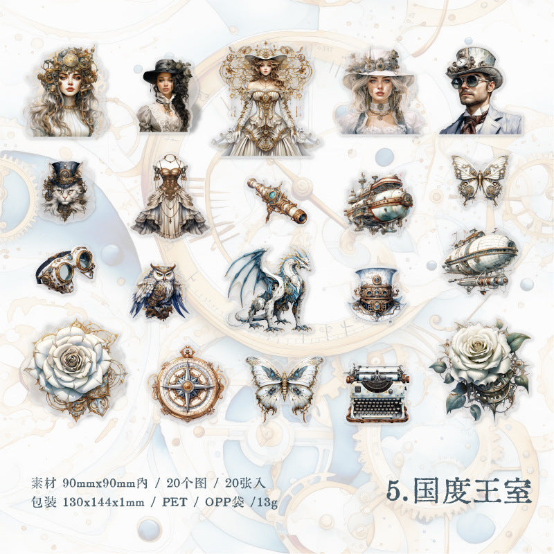 20 Pcs Old Time Stickers ZQGD