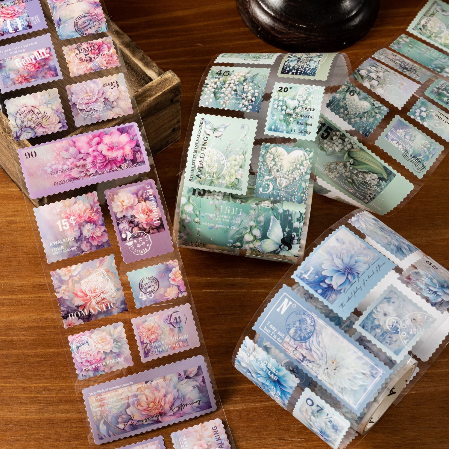 Obujo 1 Roll Die Cut Postage Stamp Tape GHDX are perfect for scrapbooking, junk journal, paper