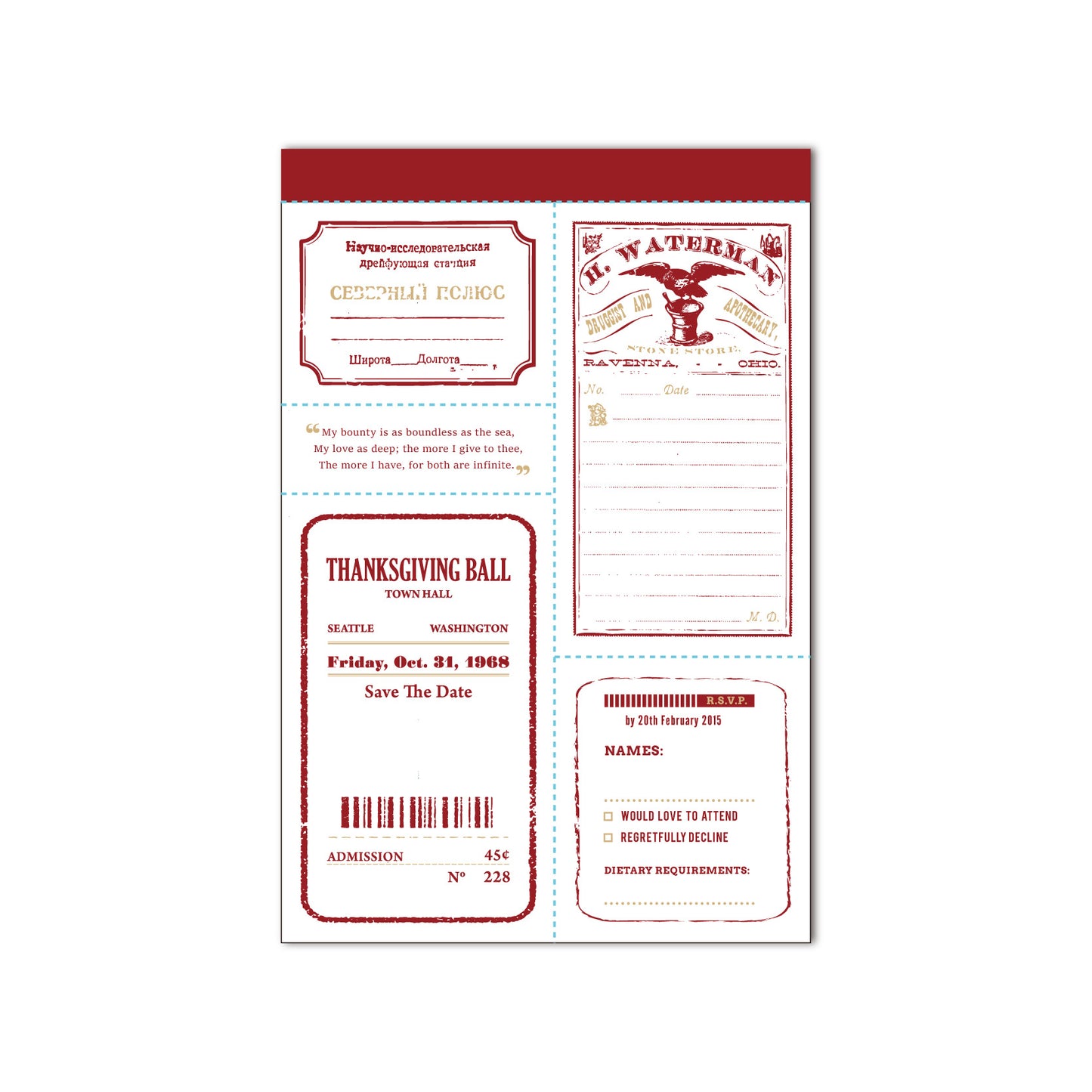 30 Sheets Vintage Notepad Paper XJXL