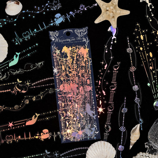 20 Pcs Holographic Star Flower Journal Stickers YGCX