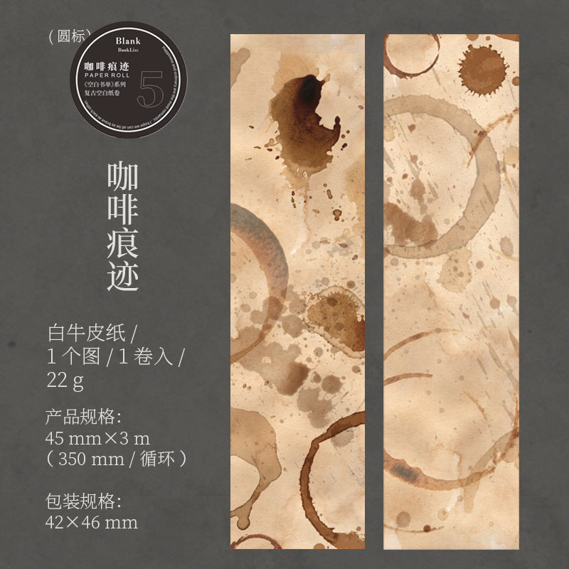 1 Roll Blank Vintage Paper KBSD