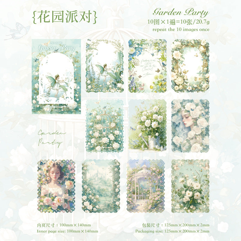 10 Pcs Lace Floral Scrapbook Paper FSLM