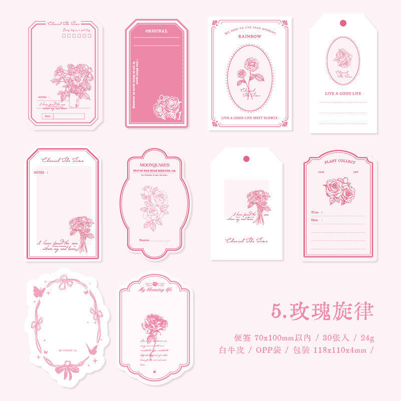 30 Pcs Nature Notepad Paper SJSL