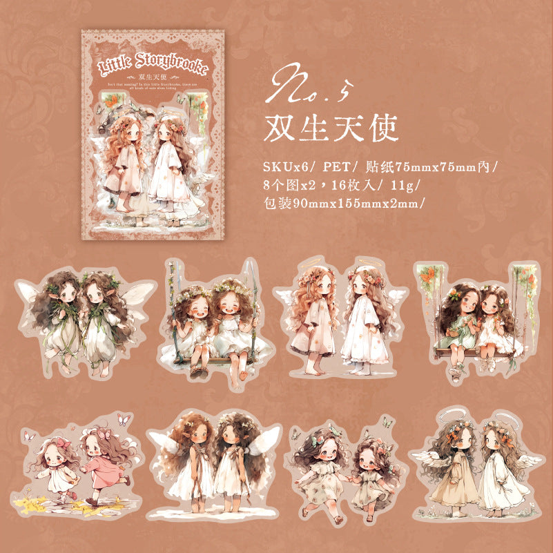 16 Pcs Spirit PET Stickers XXTHZ