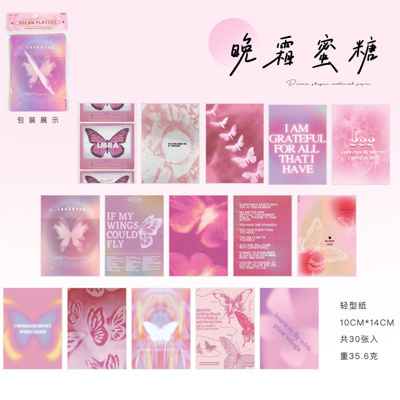 30 Pcs Butterfly Themed Scrapbook Paper MJWJ
