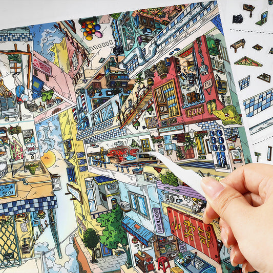 3D House Scene DIY Stickers Kit WDSW20