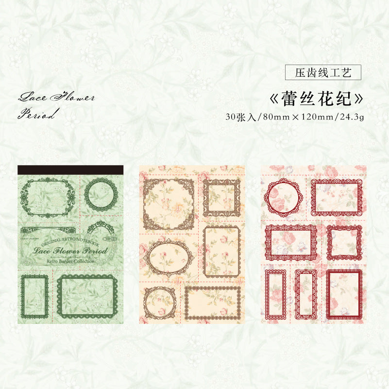 30 Pcs Vintage Notepad Paper FGBKJ