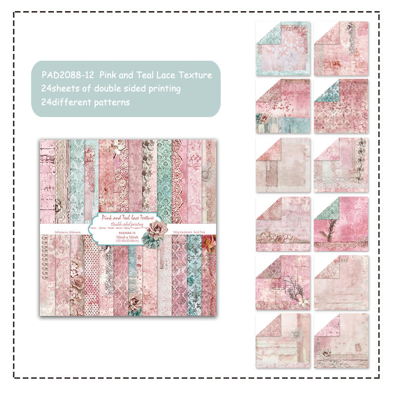 12 Inch Scrapbook Paper Pad for Craft PA084