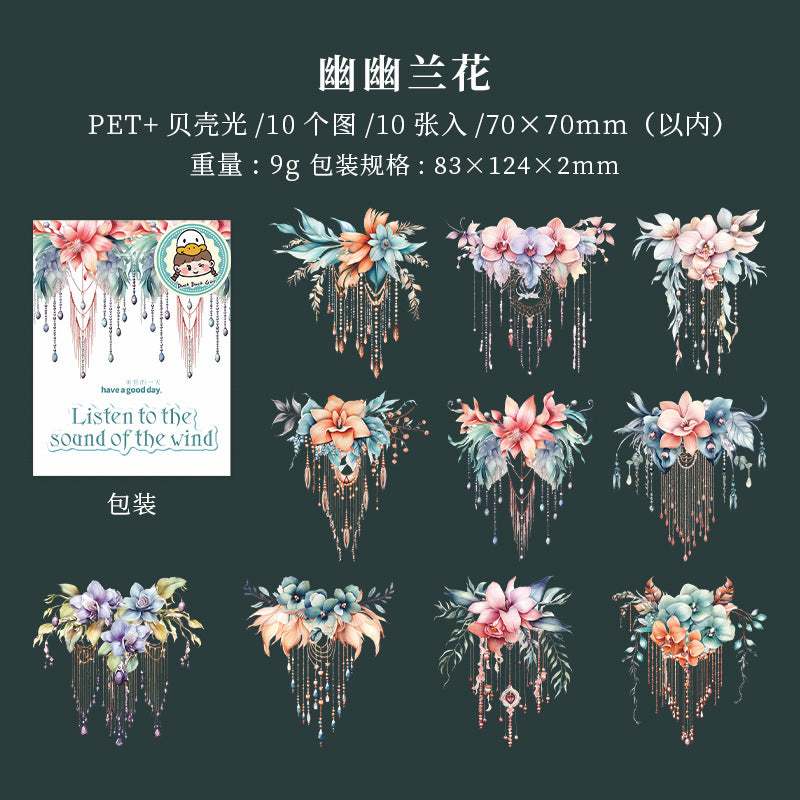 10 Pcs Pendent PET Stickers TFSY