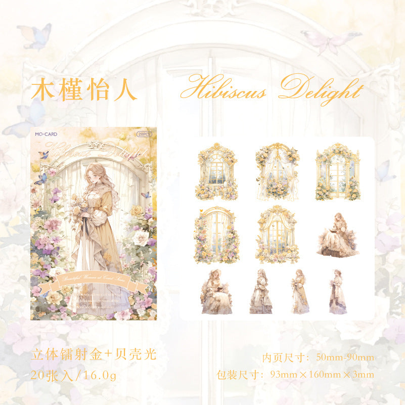 20 Pcs Vintage and Windows PET Stickers GTJR