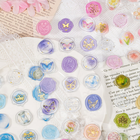 15 Pcs Epoxy Wax Seal Stickers GDHY