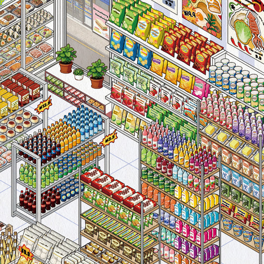 3D Shop Scene DIY Stickers Kit DPJY2